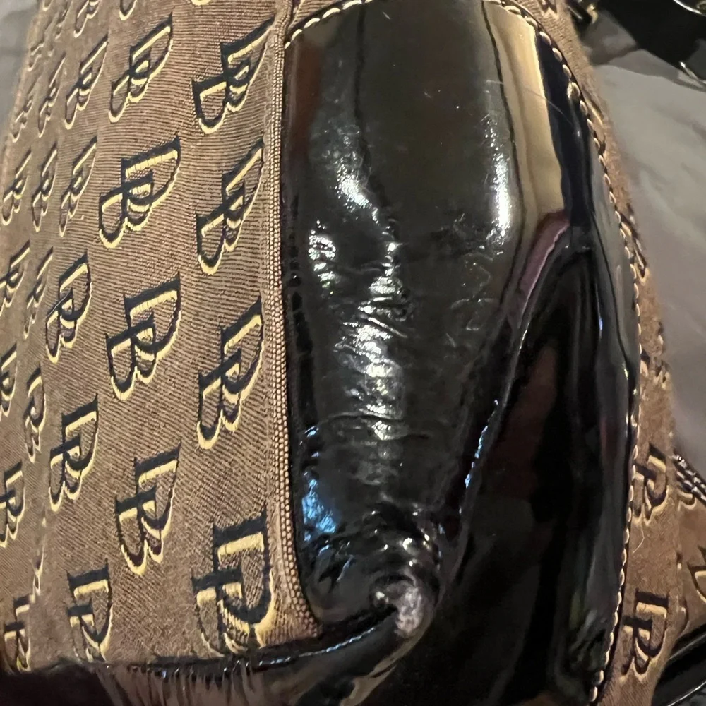 Dooney & Bourke Brown and Black Monogram Hobo Women's Bag - Picture 4 of 12